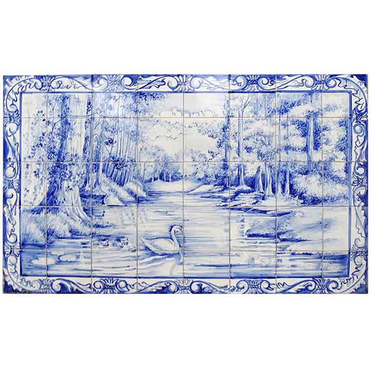 Landscape with Swan Panel 40 pieces