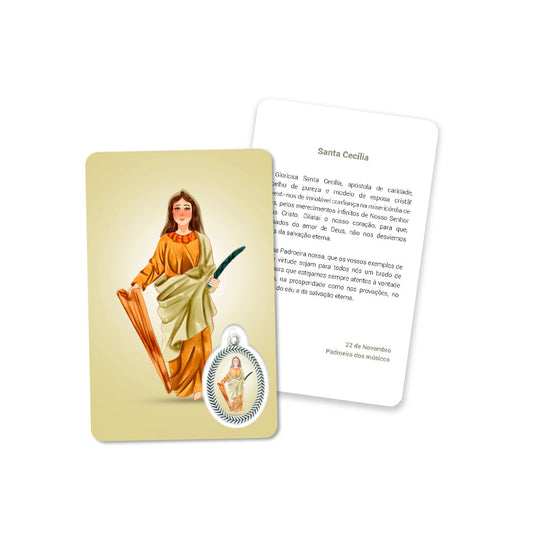 Prayer's card of Saint Cecilia