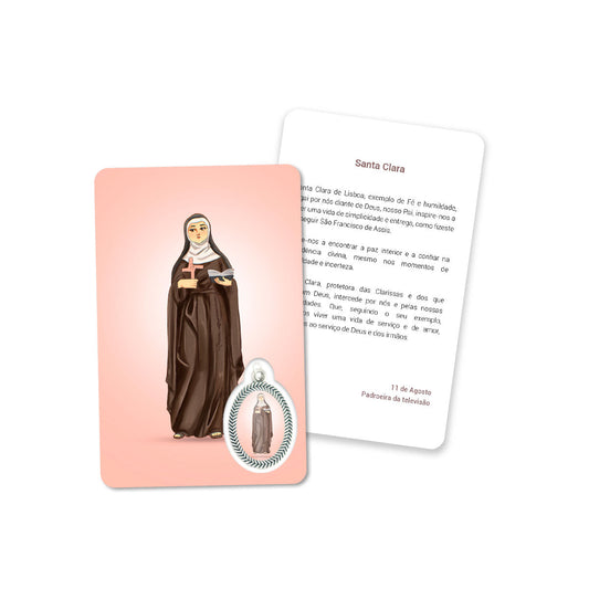 Prayer's card of Saint Clare