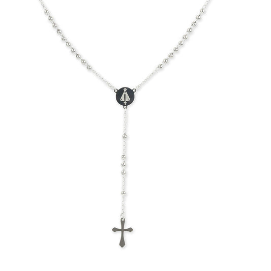 Stainless steel rosary of Our Lady of Aparecida