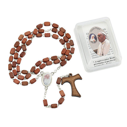 Wood rosary of Pope Francis