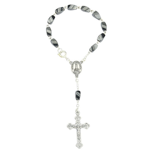 Decade rosary of hematite
