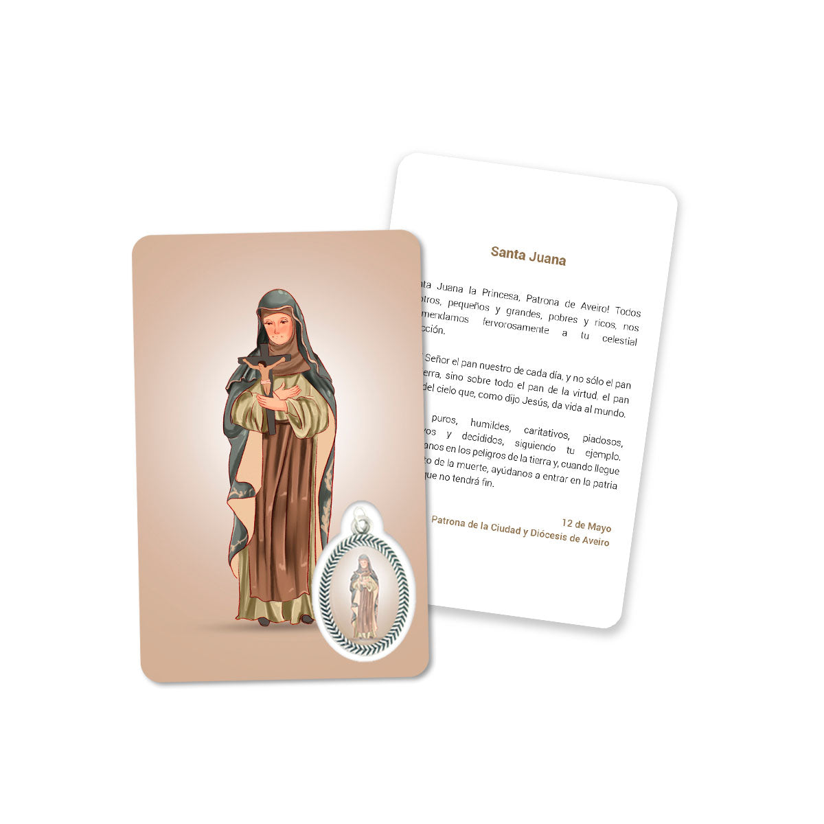 Cartão de oração de Santa Joana