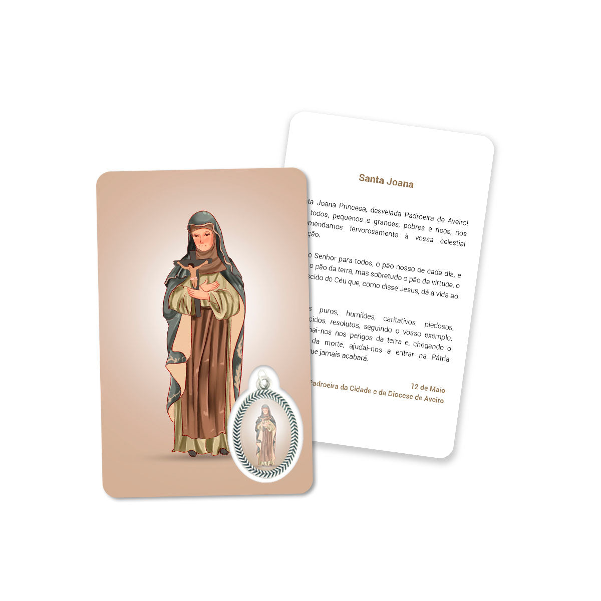 Cartão de oração de Santa Joana