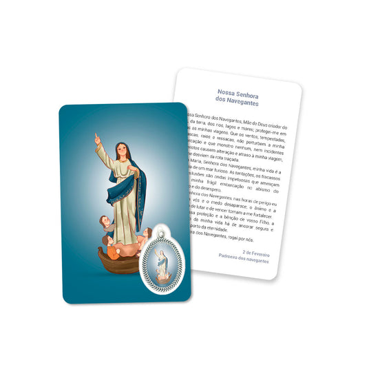 Prayer's card of Our Lady of Navigators