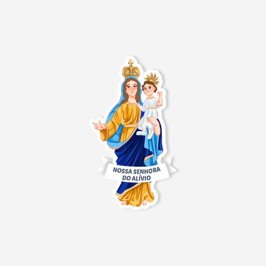 Pegatina católica de Nuestra Señora del Socorro