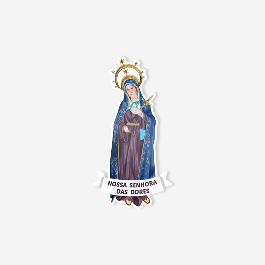 Catholic sticker of Our Lady of Sorrows