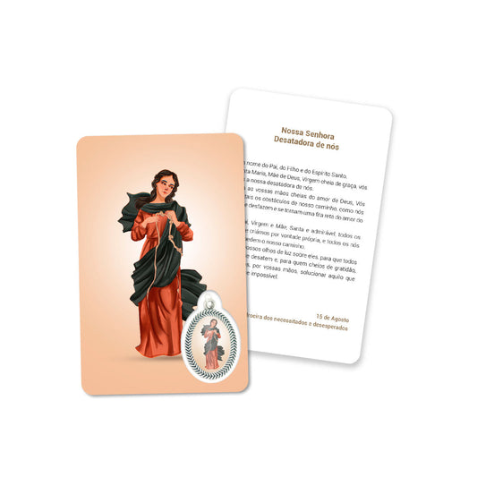Prayer's card of Our Lady Undoer of Knots