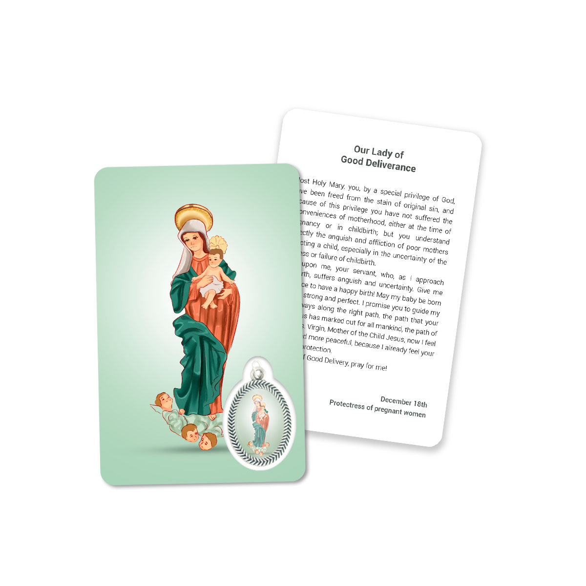 Cartão de oração de Nossa Senhora do Bom Livramento
