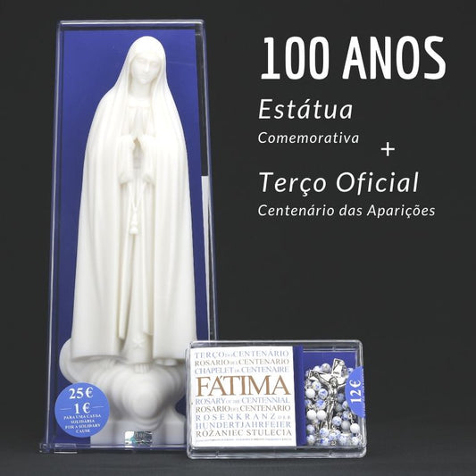 Rosary and statue of the 100 years of Fatima