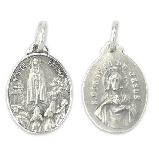 Sacred Heart of Jesus Oval Medal - Silver 925