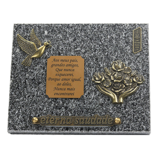 Granite plaque with dedication