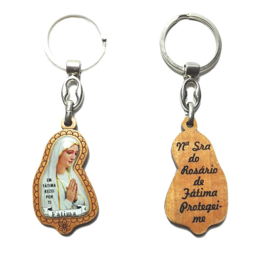 Catholic Keychain with Our Lady of Fatima