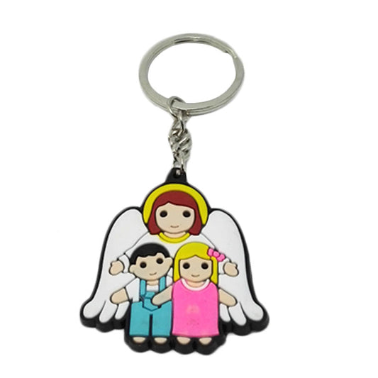 Guardian Angel keychain with boys