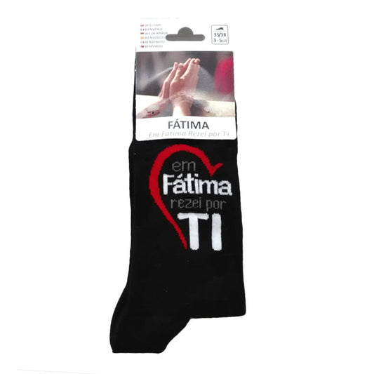 Sock with heart of Fatima