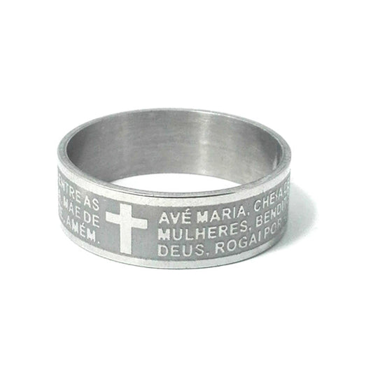 Ring with Prayer of Ave Maria