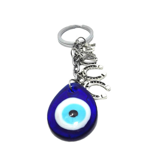 Turkish horseshoe and eye keychain