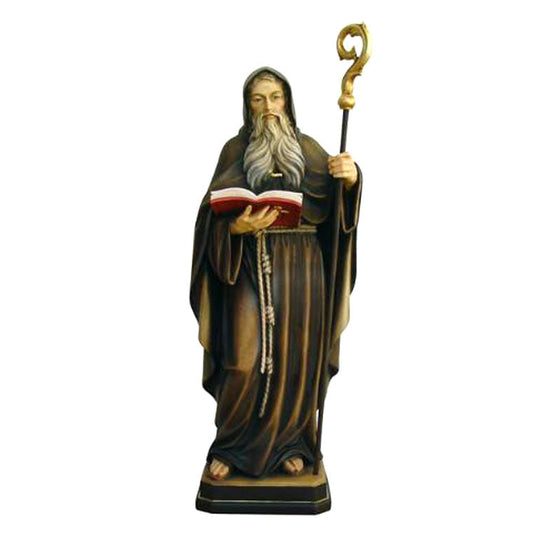 Wood statue of Saint Benedict