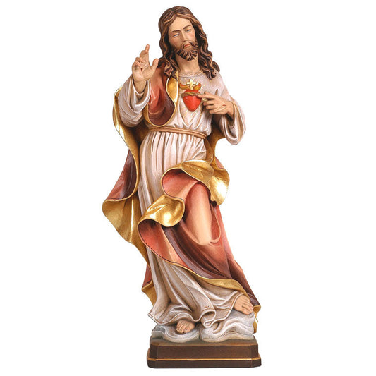 Estátua de madeira do Sagrado Coração de Jesus