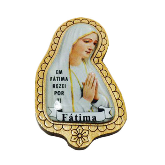 Wooden Magnet with Our Lady of Fatima