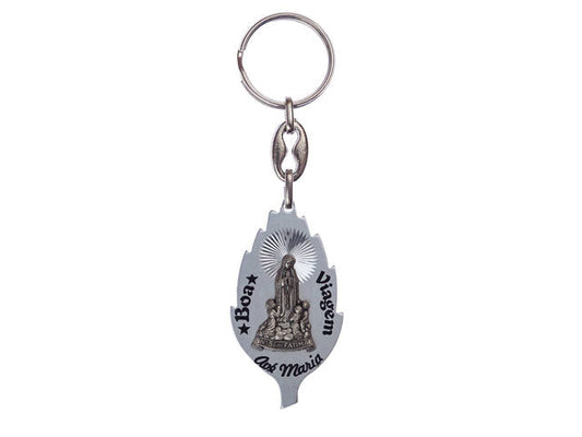 Keychain with candle flame with apparition