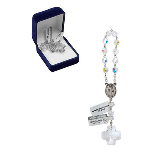 Crystal decade rosary of Swarovski