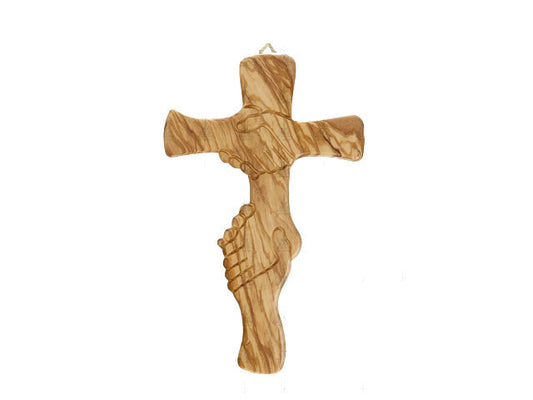 Olive wood cross of friendship