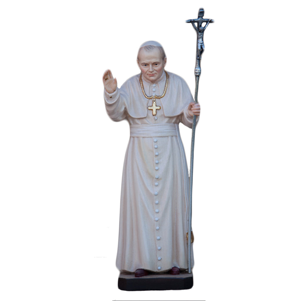 Wood statue of Pope John Paul II